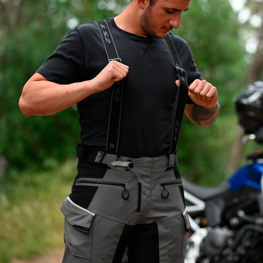 Pantalon LS2 Apollo Hombre Negro / Gris